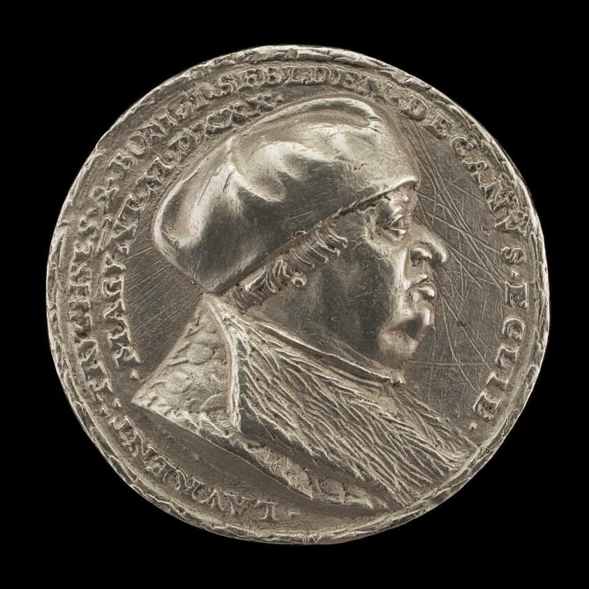 Lorenz Truchsess von Pommersfelden, 1473-1543, Dean of the Cathedral of Mainz [obverse] — Matthes Gebel