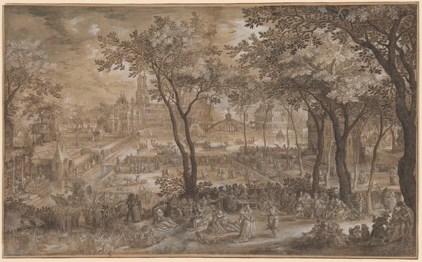 Venetian Party in a Chateau Garden — David Vinckboons