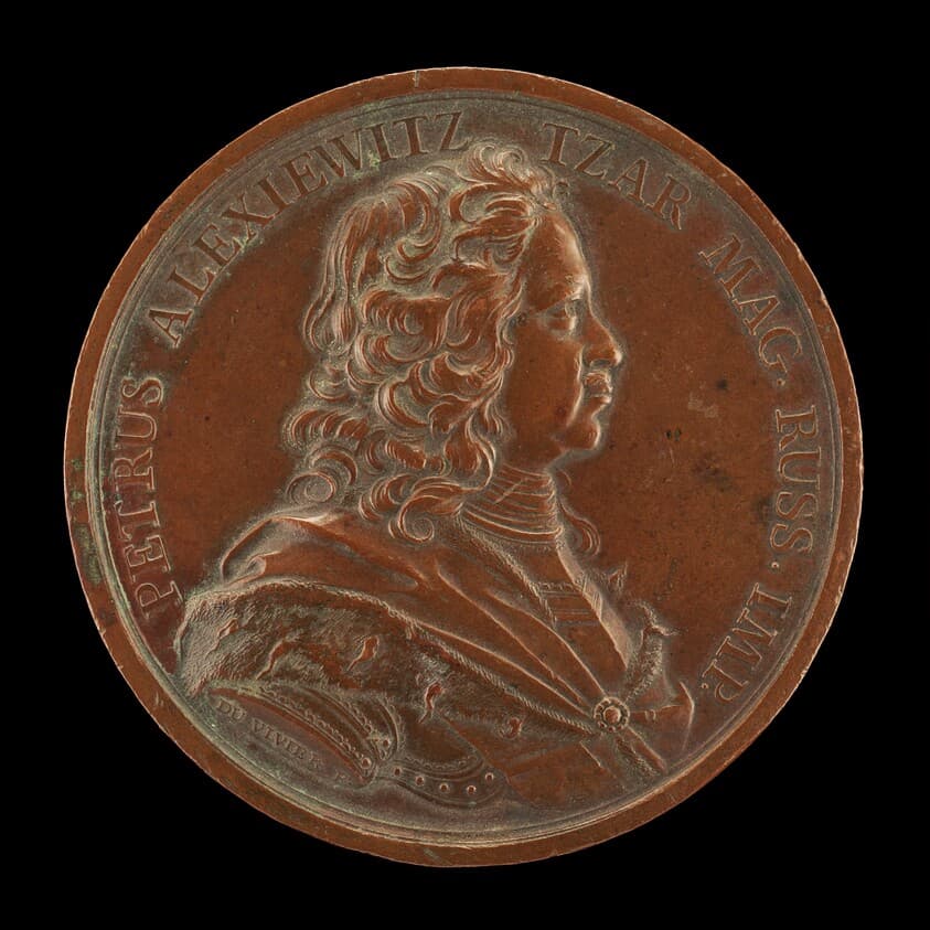 Peter the Great, 1672-1725, Czar of Russia 1682 [obverse] — Jean Duvivier