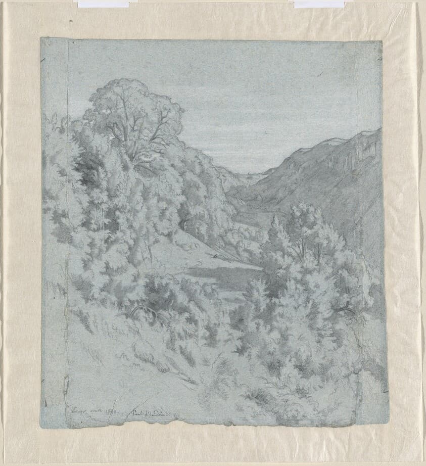 Sunlit Trees in a Valley near Lacoux — Jean-Paul Flandrin