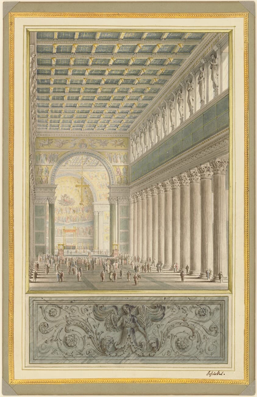 The Nave, Apse, and Crossing of a Cathedral for Berlin — Karl Friedrich Schinkel