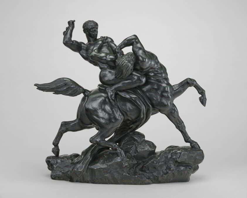 Lapith (Theseus) Fighting a Centaur (sketch) — Antoine-Louis Barye