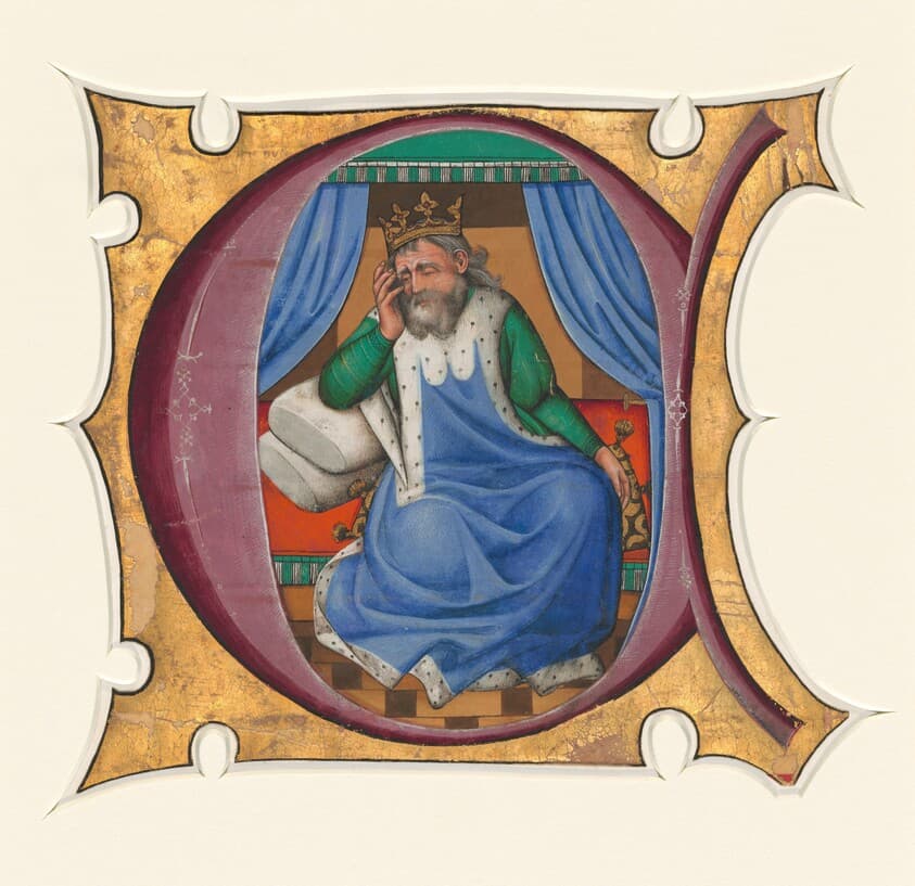 Initial C with David (King Saul?) — Master of the Cypresses