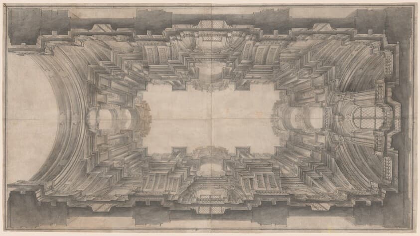 Illusionistic Architecture for the Vault of San Ignazio — Andrea Pozzo