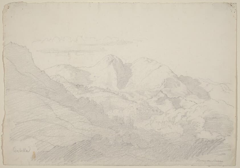 The Sabine Hills and Rocca Santo Stefano Seen from Civitella — Adrian Ludwig Richter