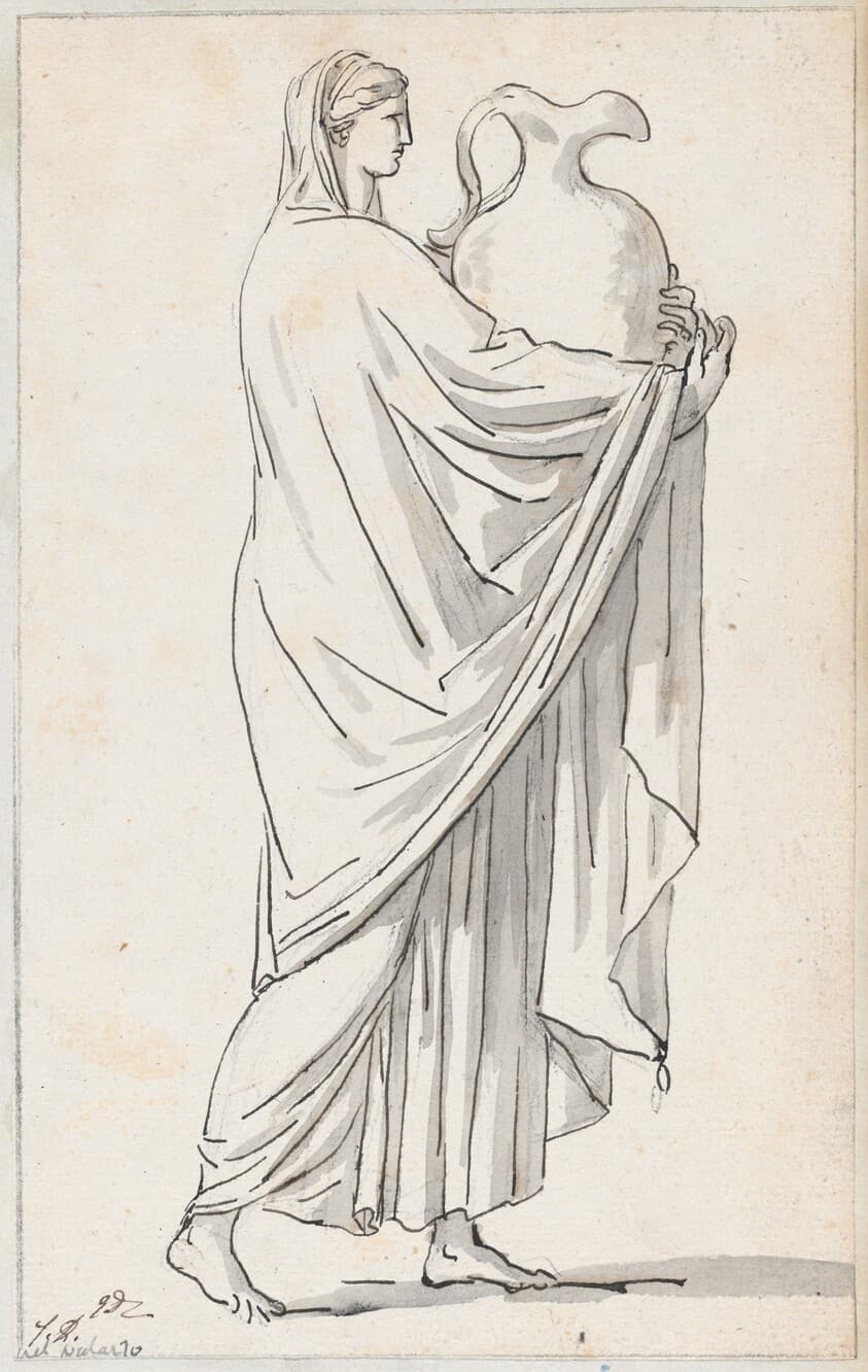Woman with a Pitcher, from the Palazzo Mattei — Jacques-Louis David