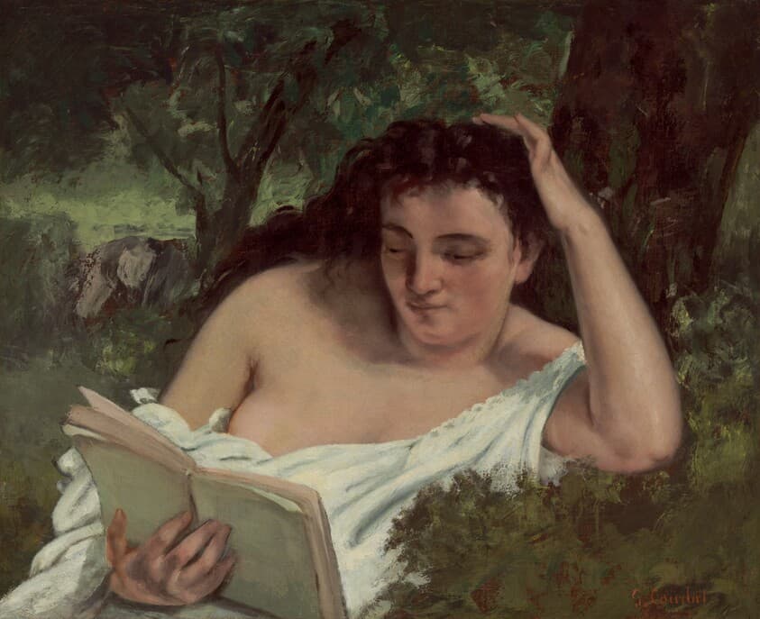 A Young Woman Reading — Gustave Courbet