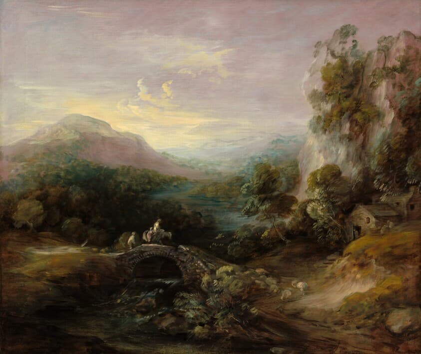 Mountain Landscape with Bridge — Thomas Gainsborough