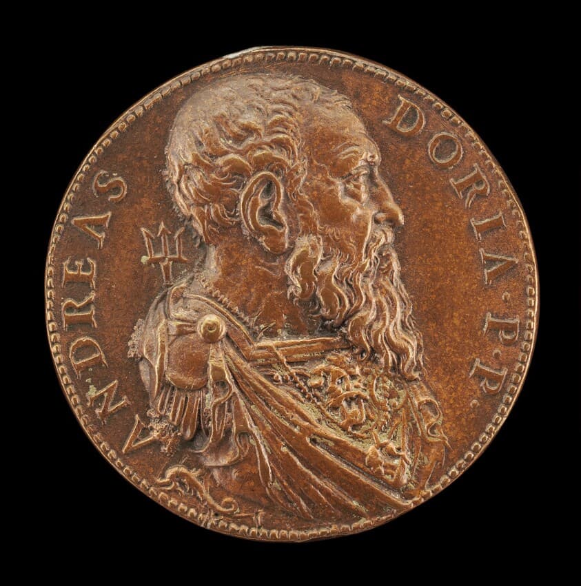 Andrea Doria, 1466-1560, Genoese Admiral [obverse] — Leone Leoni