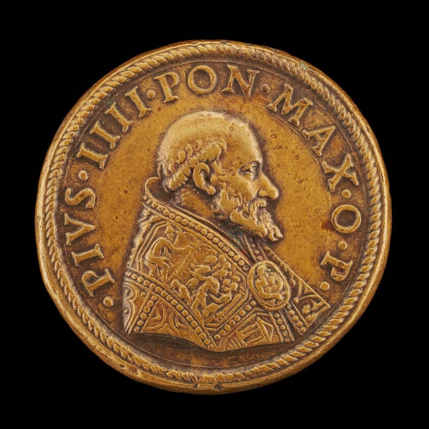 Pius IV (Giovanni Angelo de' Medici, 1499-1565), Pope 1559 [obverse] — Giovan Federico Bonzagni