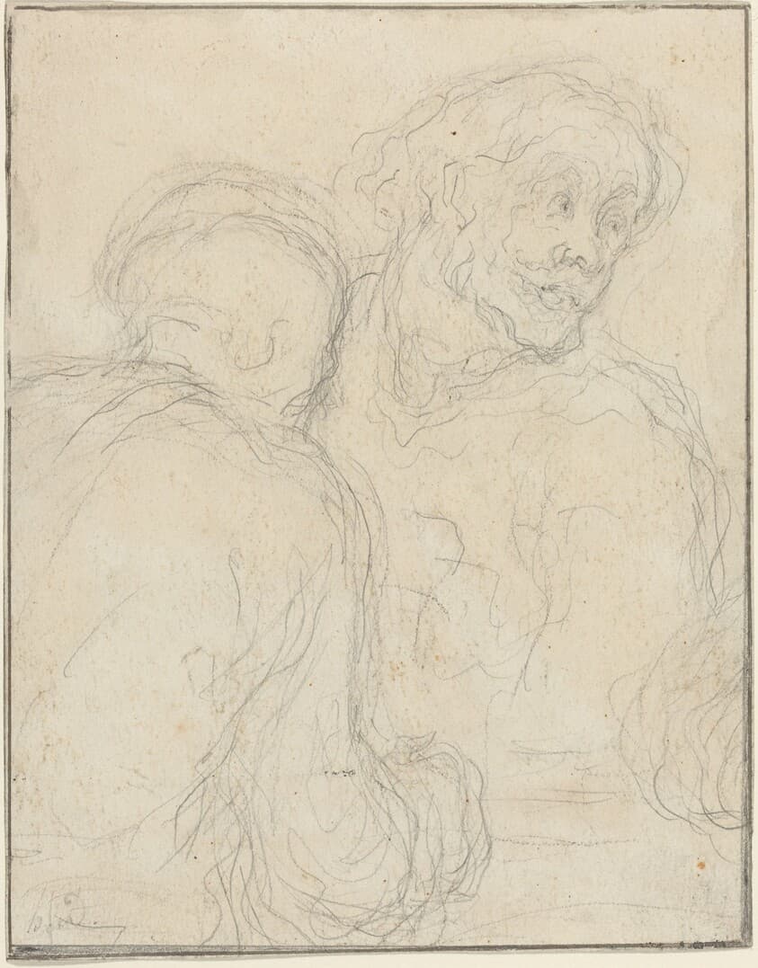 Two Men — Honoré Daumier