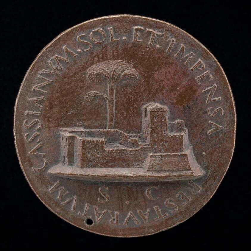 Fortress with a Tall Tree [reverse] — Maffeo Olivieri