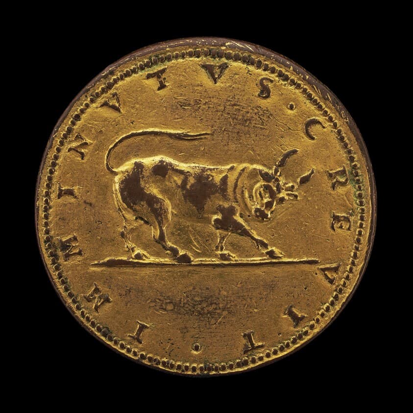Charging Bull with Cut Horns [reverse] — Pier Paolo Galeotti