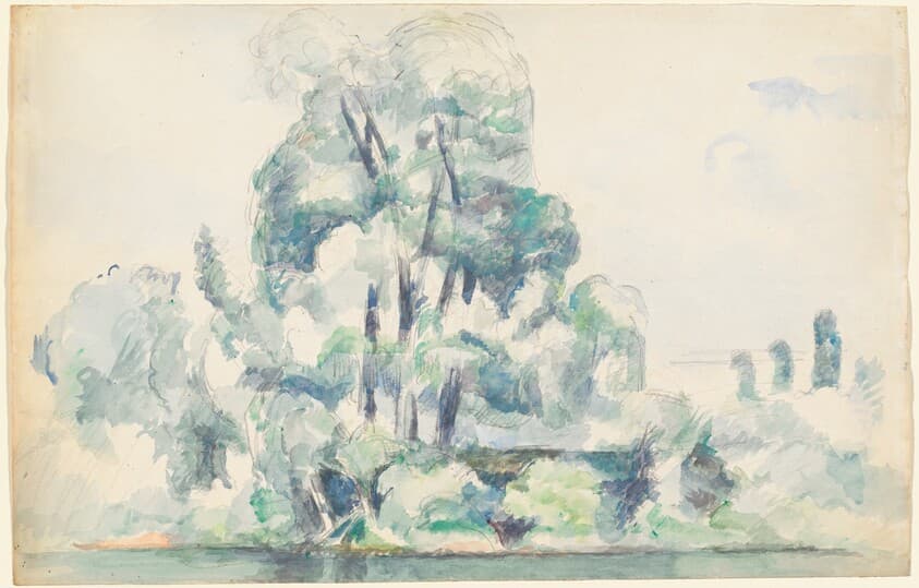 Banks of the Seine at Médan — Paul Cezanne