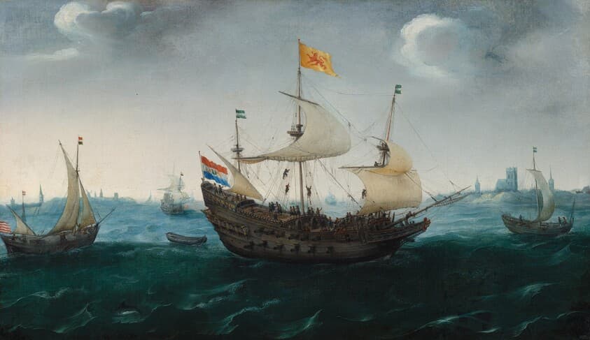 A Fleet at Sea — Hendrick Cornelisz Vroom