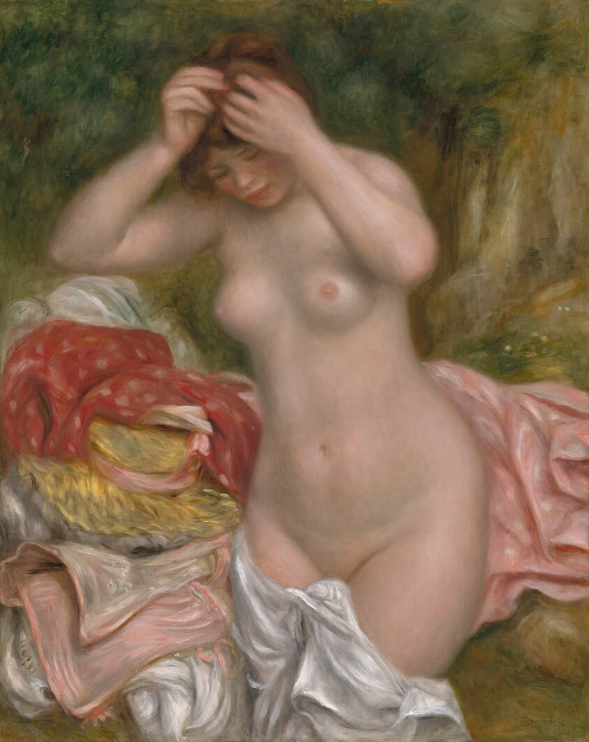 Bather Arranging Her Hair — Auguste Renoir