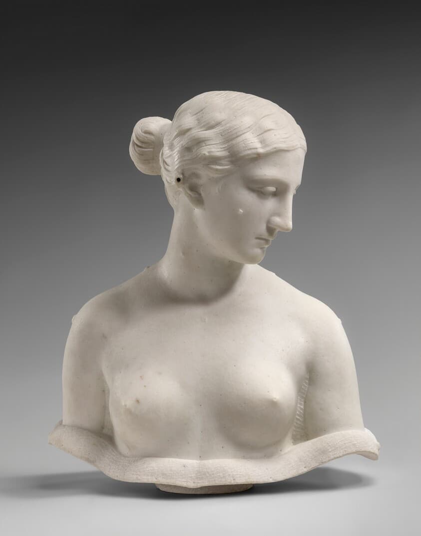 Unfinished bust of "The Greek Slave" — Hiram Powers