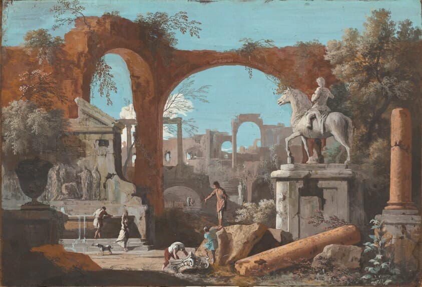 A Capriccio of Roman Ruins — Marco Ricci
