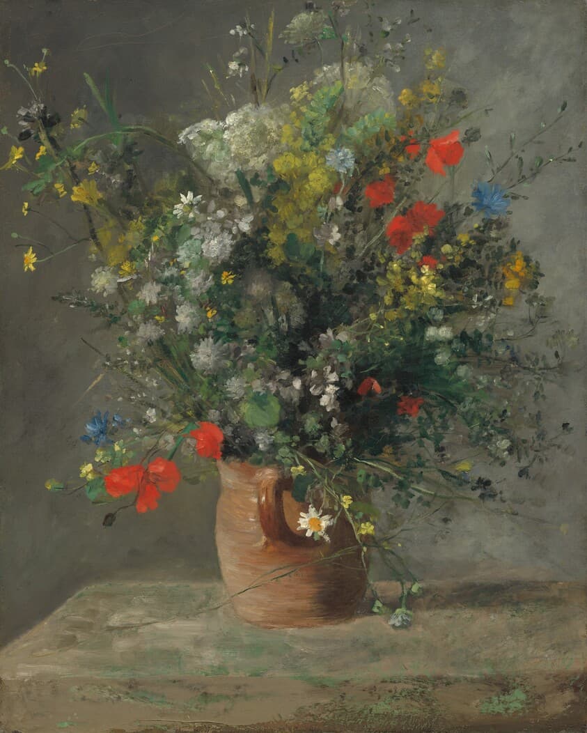 Flowers in a Vase — Auguste Renoir