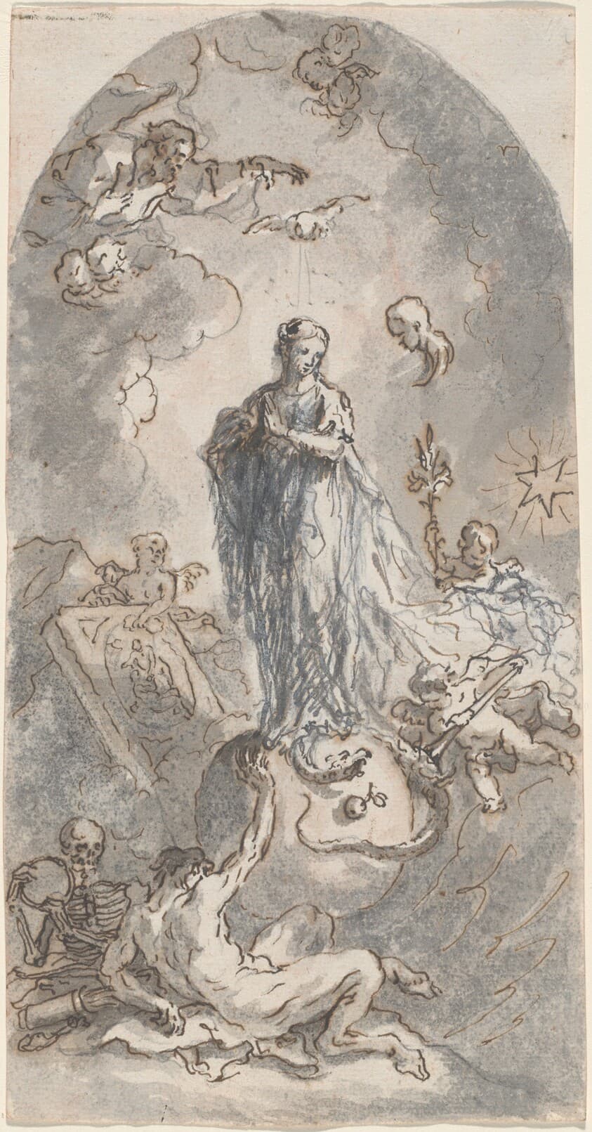 The Virgin of the Immaculate Conception (recto) — Martin Johann Schmidt