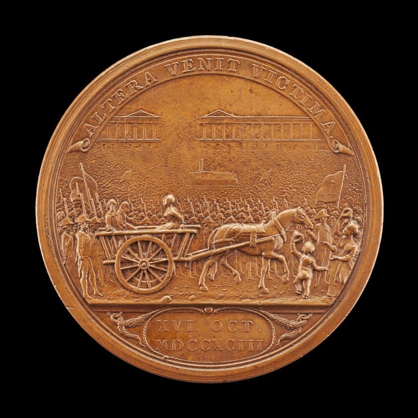 Queen Marie-Antoinette Led to the Guillotine [reverse] — Conrad Heinrich Küchler
