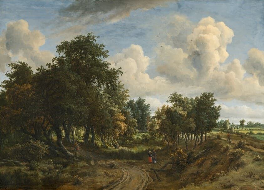 A Wooded Landscape — Meindert Hobbema