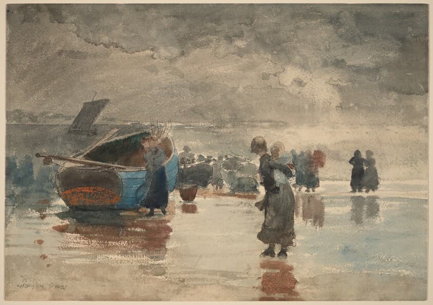 On the Sands — Winslow Homer