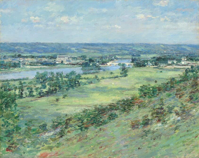 The Valley of the Seine, from the Hills of Giverny — Theodore Robinson