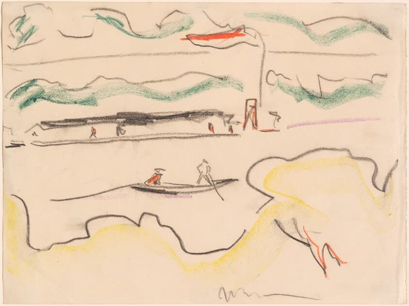 Elbe Landscape Near Dresden — Ernst Ludwig Kirchner