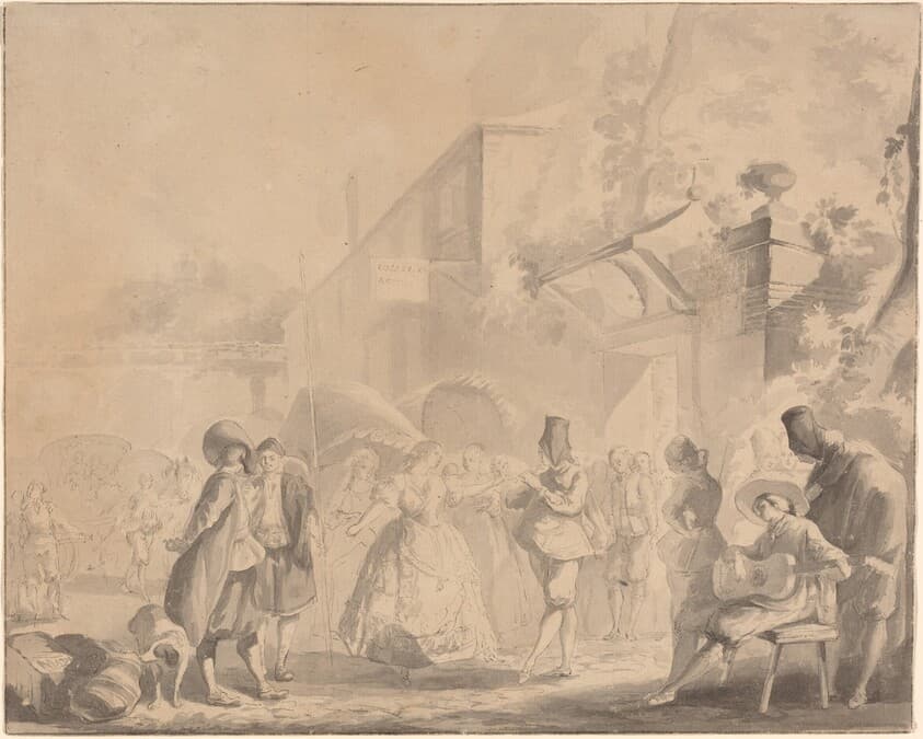 Dance in a Village Square — Luis Paret y Alcázar