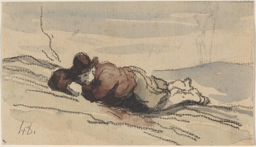 Rest in the Country (Sancho Panza) — Honoré Daumier