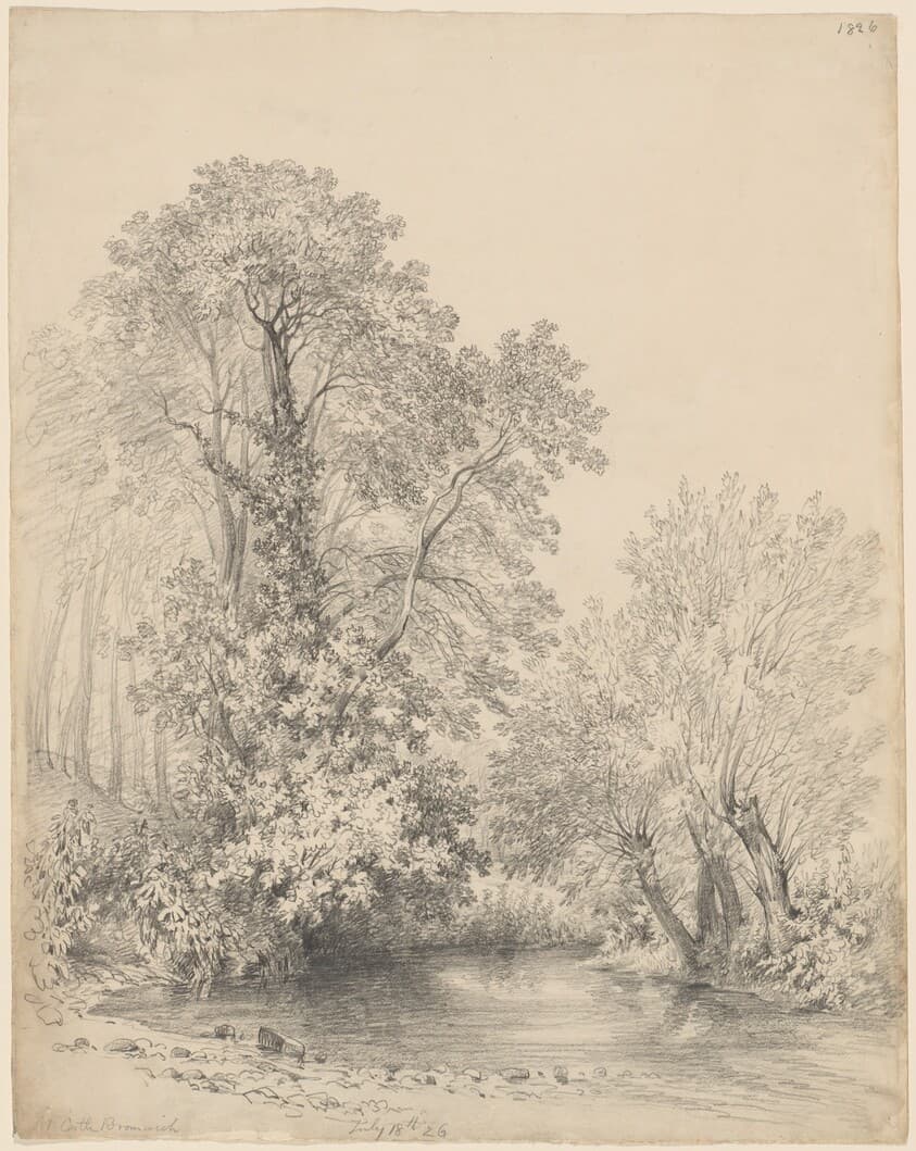 Trees by the River at Castle Bromwich — Frederick William Watts