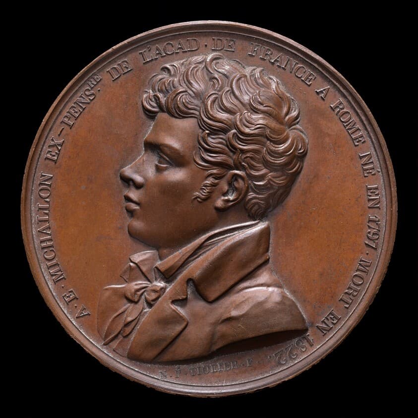 Achille-Etna Michallon, 1796-1822, French Painter [obverse] — Nicolas Pierre Tiolier