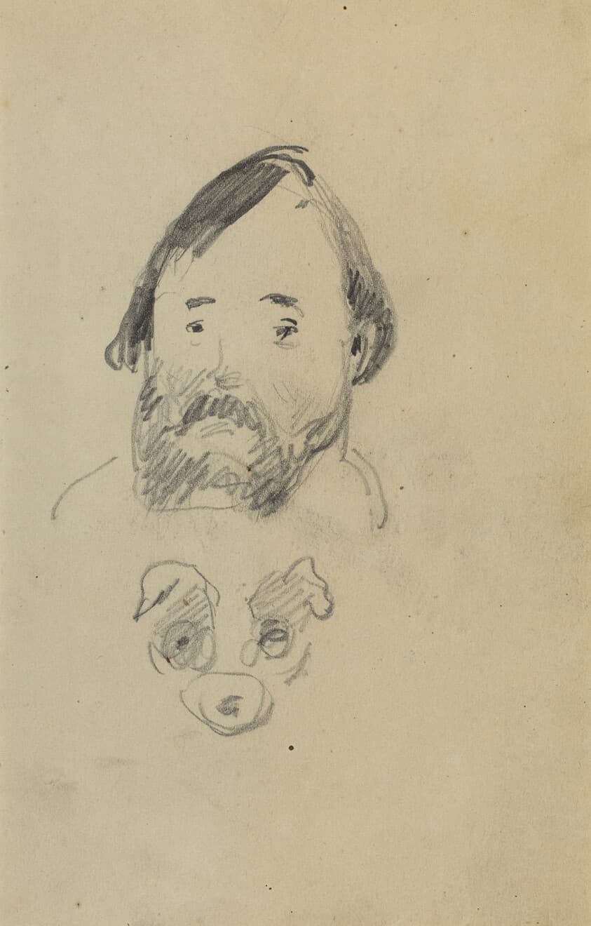 Head of a Bearded Man with a Head of a Dog [recto] — Paul Gauguin