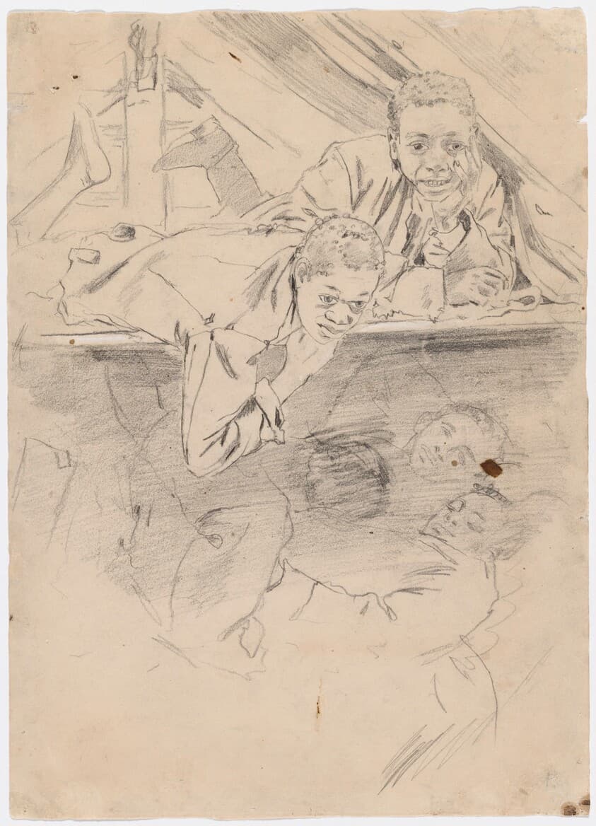 Study for "Army Boots" [verso] — Winslow Homer