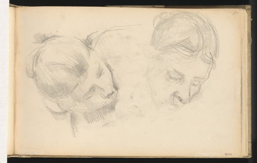 Two Heads of Women — Paul Cezanne