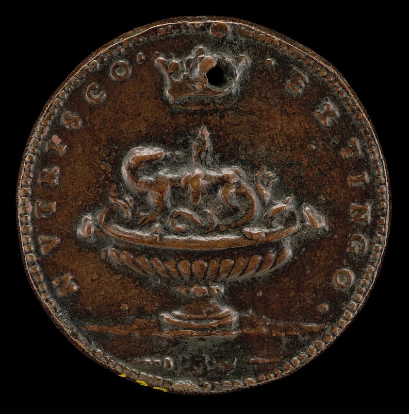 Salamander in Flames [reverse] — Giovanni Maria Pomedelli