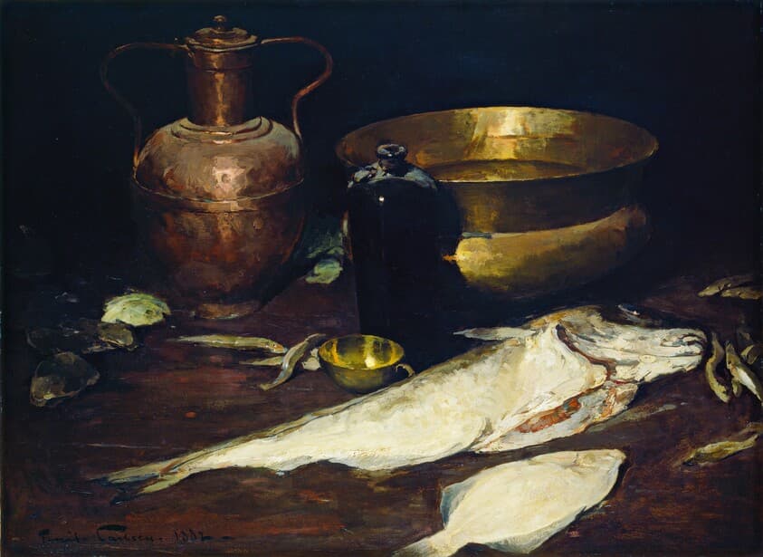 Still Life with Fish — Emil Carlsen