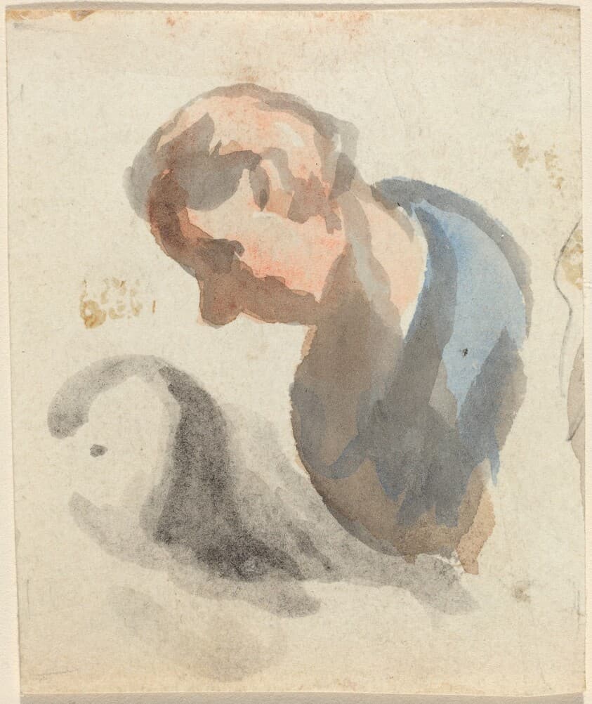 Head of a Man — Honoré Daumier