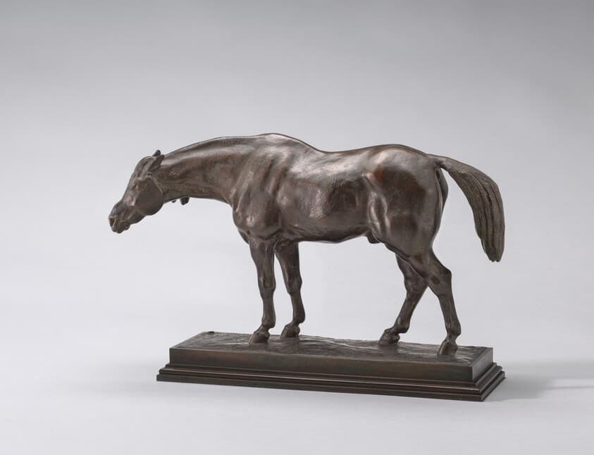 Half-Blooded Horse, with Head Down — Antoine-Louis Barye