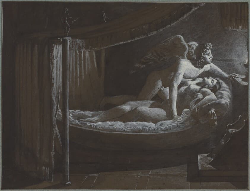 Cupid with Psyche Extinguishing the Lamp — François-Edouard Picot