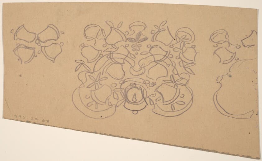 Study for a Border Design [verso] — Charles Sprague Pearce