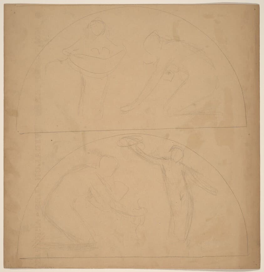 Study for a Border Design [verso] — Charles Sprague Pearce