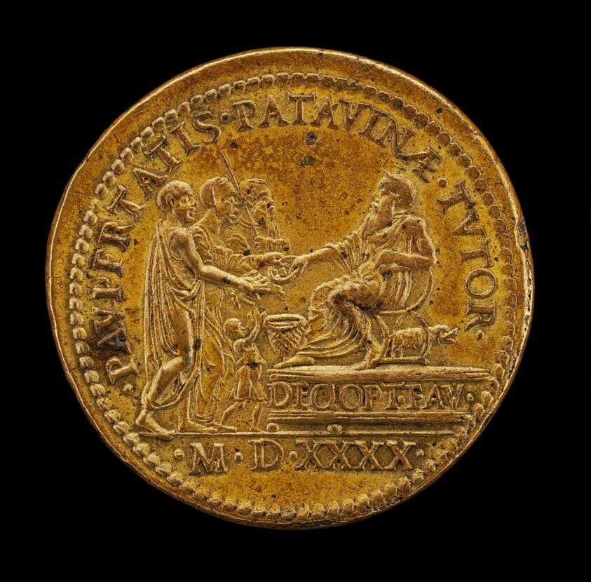 Cornaro Distributing Alms [reverse] — Giovanni da Cavino
