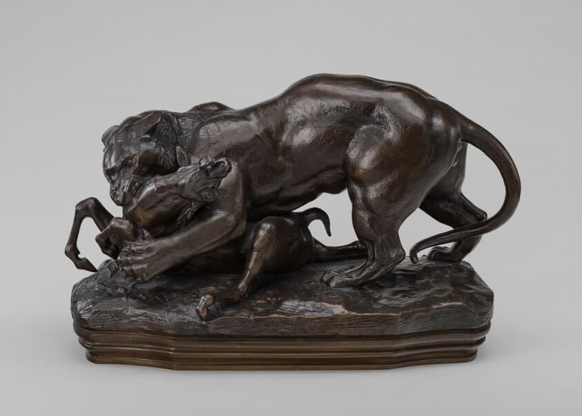 Tiger Surprising an Antelope — Antoine-Louis Barye