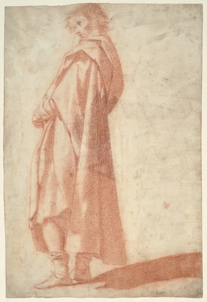 A Standing Male Figure, Facing Left — Ludovico Cardi called Cigoli