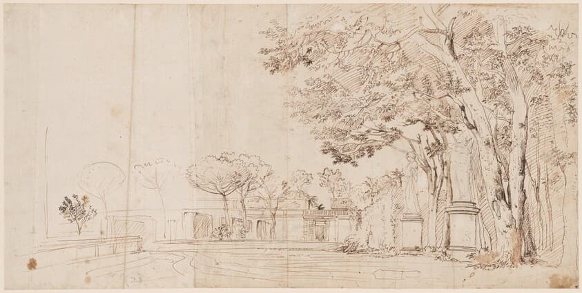 The Gardens of the Villa Medici — Gaspar van Wittel