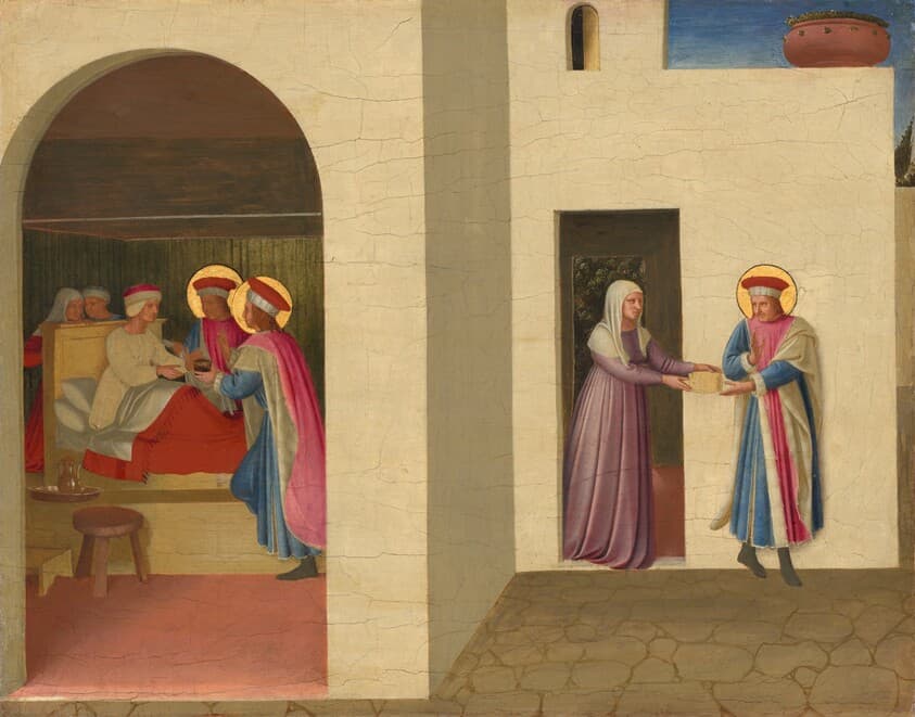 The Healing of Palladia by Saint Cosmas and Saint Damian — Fra Angelico