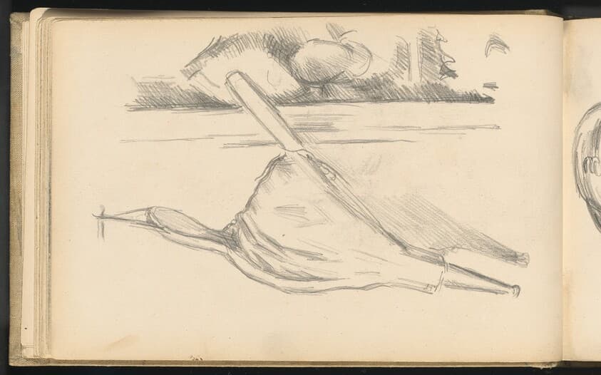 Bellows in Front of a Fireplace — Paul Cezanne