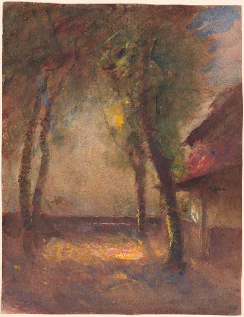 The Terrace of the Ravier House in Morestel — François-Auguste Ravier